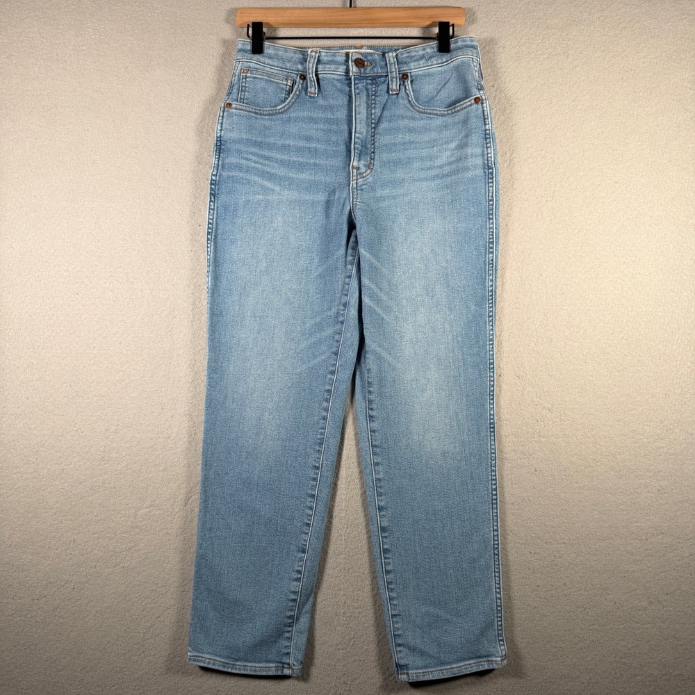 Madewell Curvy Stovepipe Jeans Light Wash Straight Leg DM5802 Blue Size 29
